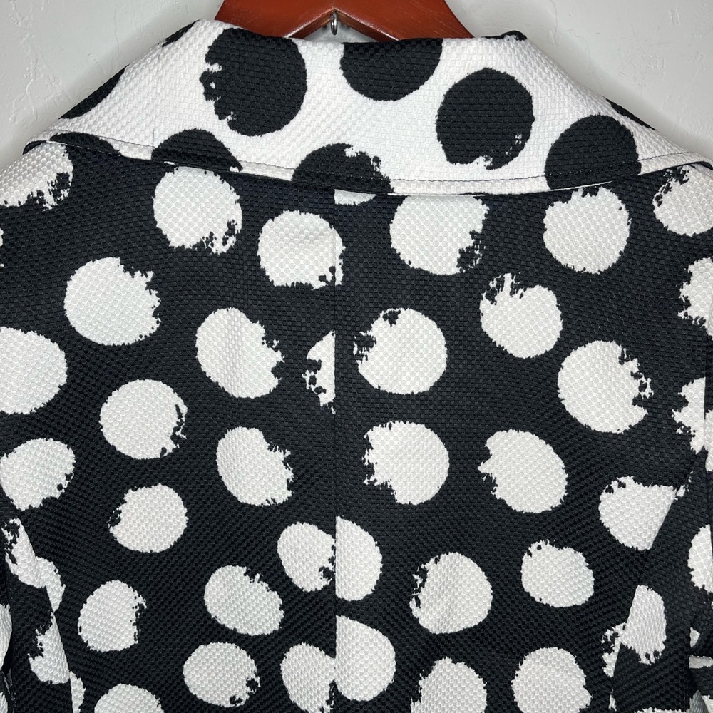 IC‎ By Connie K Large Polka Dot Women's Blazer Top - Black and White - Picture 8 of 9
